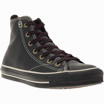 converse en cuir noir homme